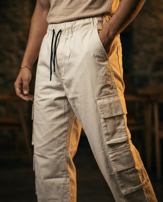 Premium Men's 8 Pocket Cargo – Cotton Casual Utility Trousers