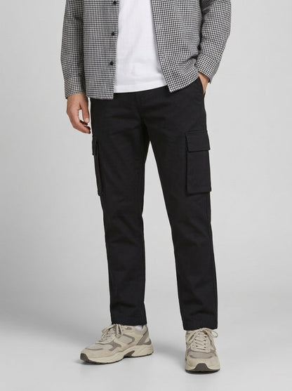 Men's Black Cargo trouser |6 pocket Durable Multi-Pocket Styles