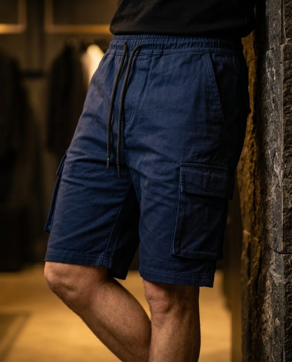 Janzee Oversized Heavyweight Cotton Baggy Cargo Shorts